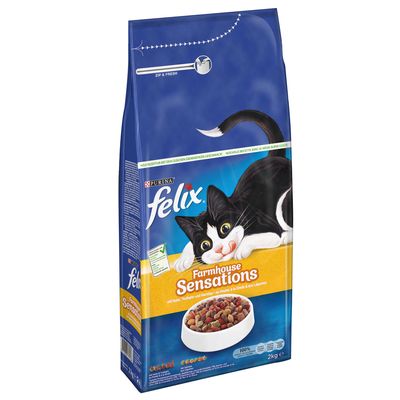Felix Farmhouse Sensations Dry Cat Food with Poultry 1kg