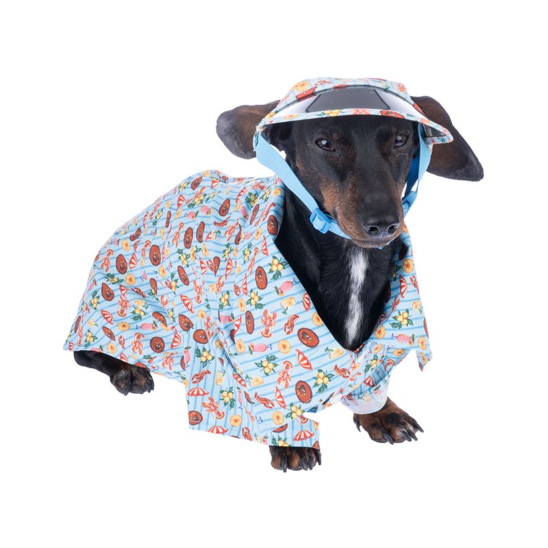 TIAKI Hawaiian Shirt for Dogs approx. 35cm Back Length