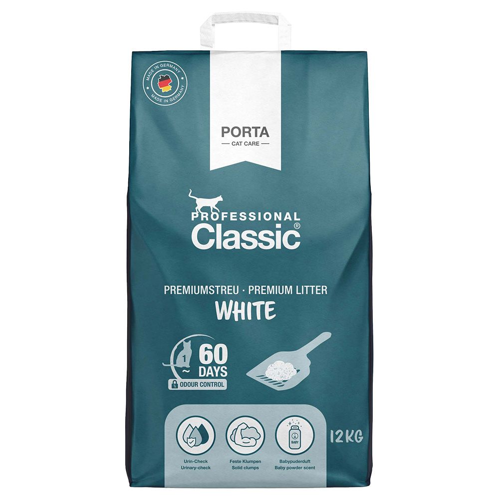 Professional Classic White Cat Litter with Baby Powder Scent 12kg