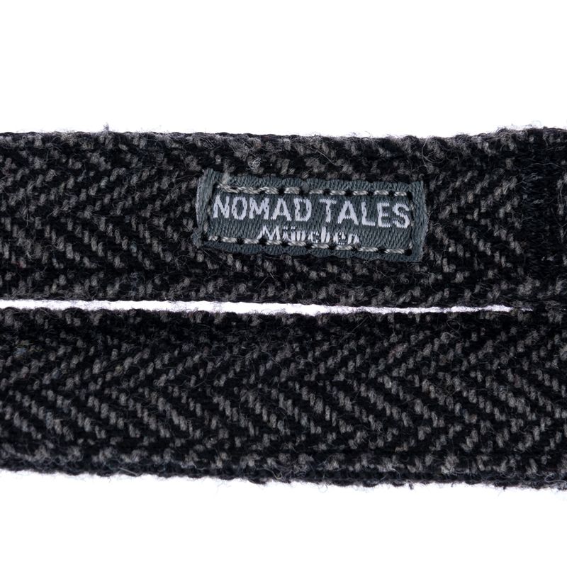 Nomad Tales Calma Dog Leash, ebony 200 cm long, 20 mm wide