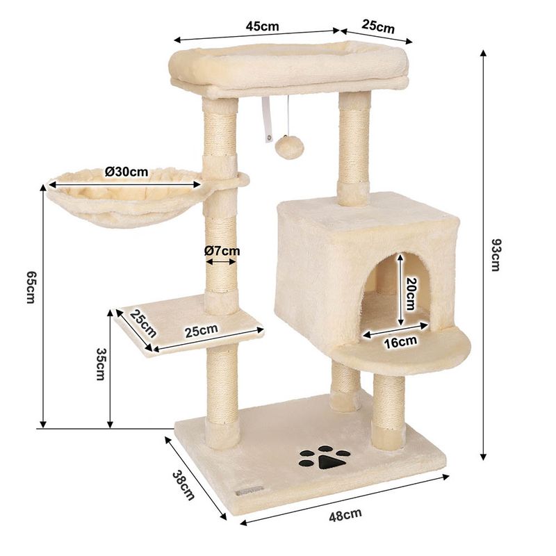 Lionto Scratching Post - 93cm Beige