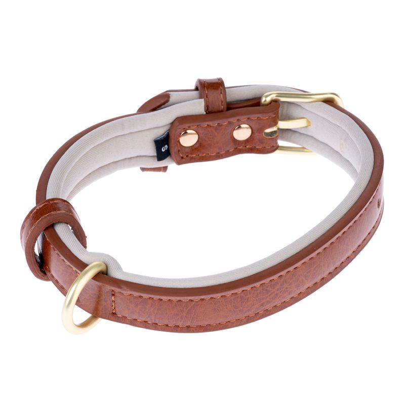 TIAKI Padded Collar - Brown Extra Small: approx. 25 - 31cm (Neck Circumference)