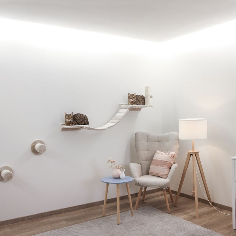 Kerbl Pet Climbing Wall Matterhorn for Cats - Beige Beige - 6-piece Set