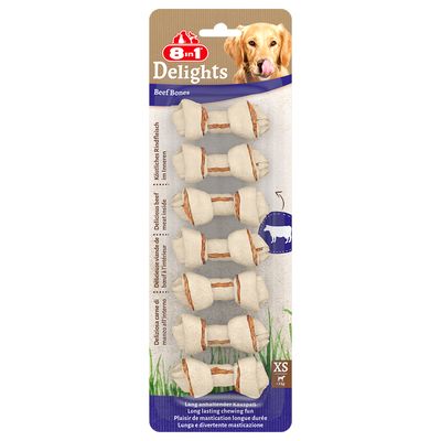 8in1 Delights Chew Bones - Beef XS, 84g (7 Bones)