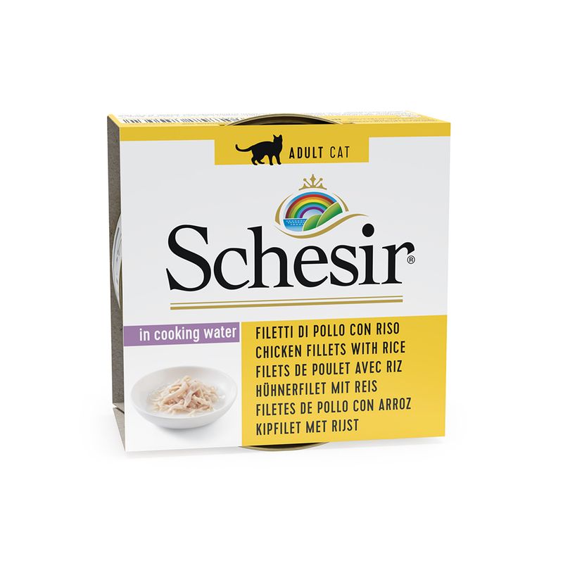 Schesir Natural with Rice 6 x 85g Tuna, Beef Fillet & Rice