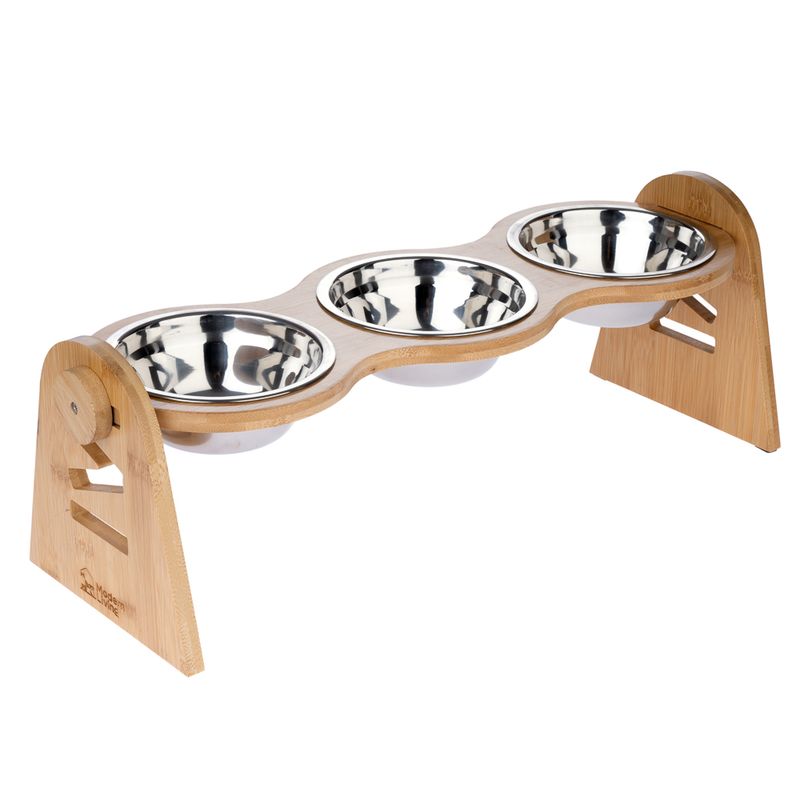 Modern Living Bohemian bamboo bowl bar 3 x 450 ml, L 52 x W 18 x H 18 cm