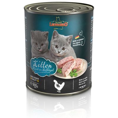 Leonardo All Meat 24 x 800 g Economy Pack Kitten Poultry