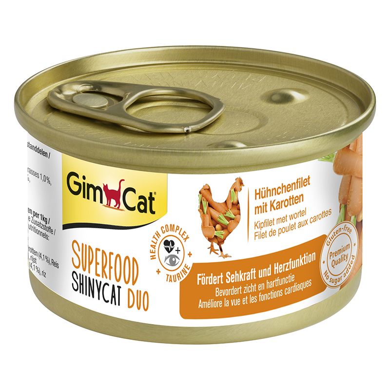 GimCat Superfood ShinyCat Duo 6 x 70g Mixed Pack (4 Varieties)