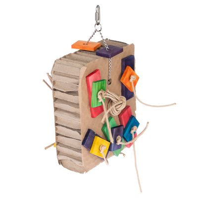 TIAKI Shreddy Cardboard Box Bird Toy 15 x 8 x 23cm (L x W x H)