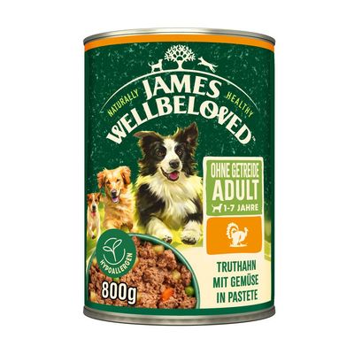 James Wellbeloved Grain Free Adult Dog Hypoallergenic Turkey 6 x 800g