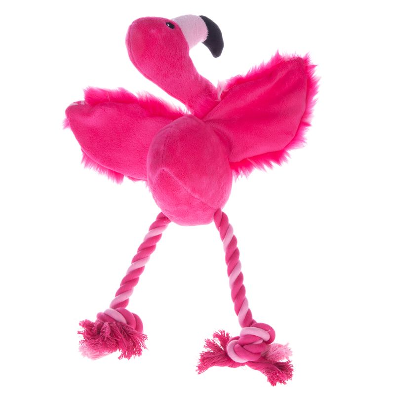 Flamingo Dog Toy with Rope 1 Toy