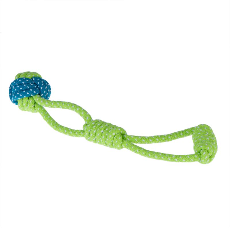 Dog toy Limoen rope & ball approx. diameter 6 x L 32 cm