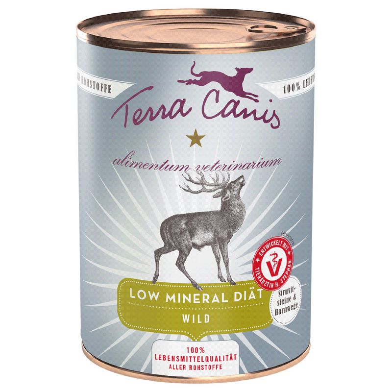 Terra Canis Alimentum Veterinarium Low Mineral Diet Saver Pack 12 x 400g Game