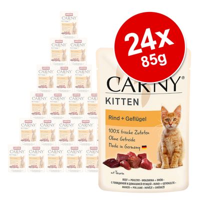 animonda Carny Kitten Pouch Saver Pack 24 x 85g Beef & Poultry