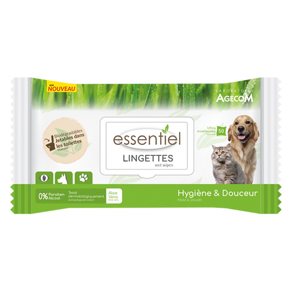 Essentiel Aloe Vera Wipes 2 x 50 piece