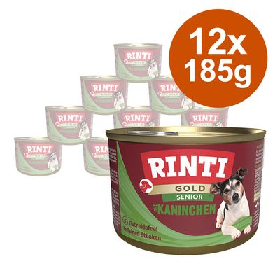 RINTI Gold Senior 12 x 185 g Rabbit