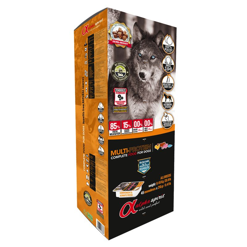 Alpha Spirit Multi-Protein Dog Food 9kg