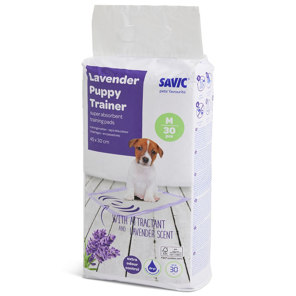 Savic Puppy Trainer Pads with lavender scent Medium: L 45 x W 30 cm, 30 pieces