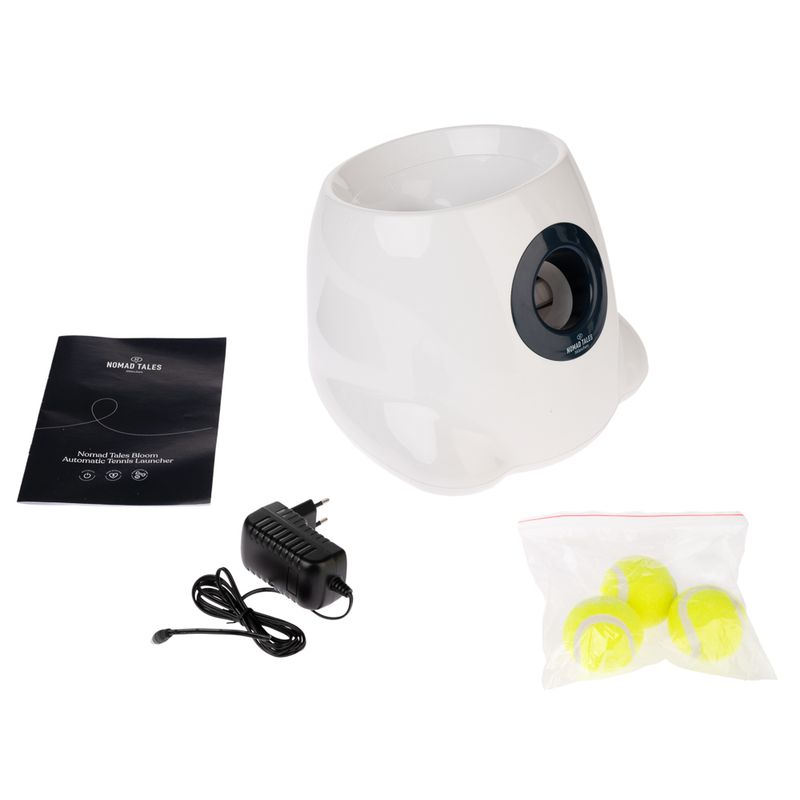 Nomad Tales Bloom Automatic Tennis Ball Launcher Mini: 26 x 27 x 21 cm (L x W x H)