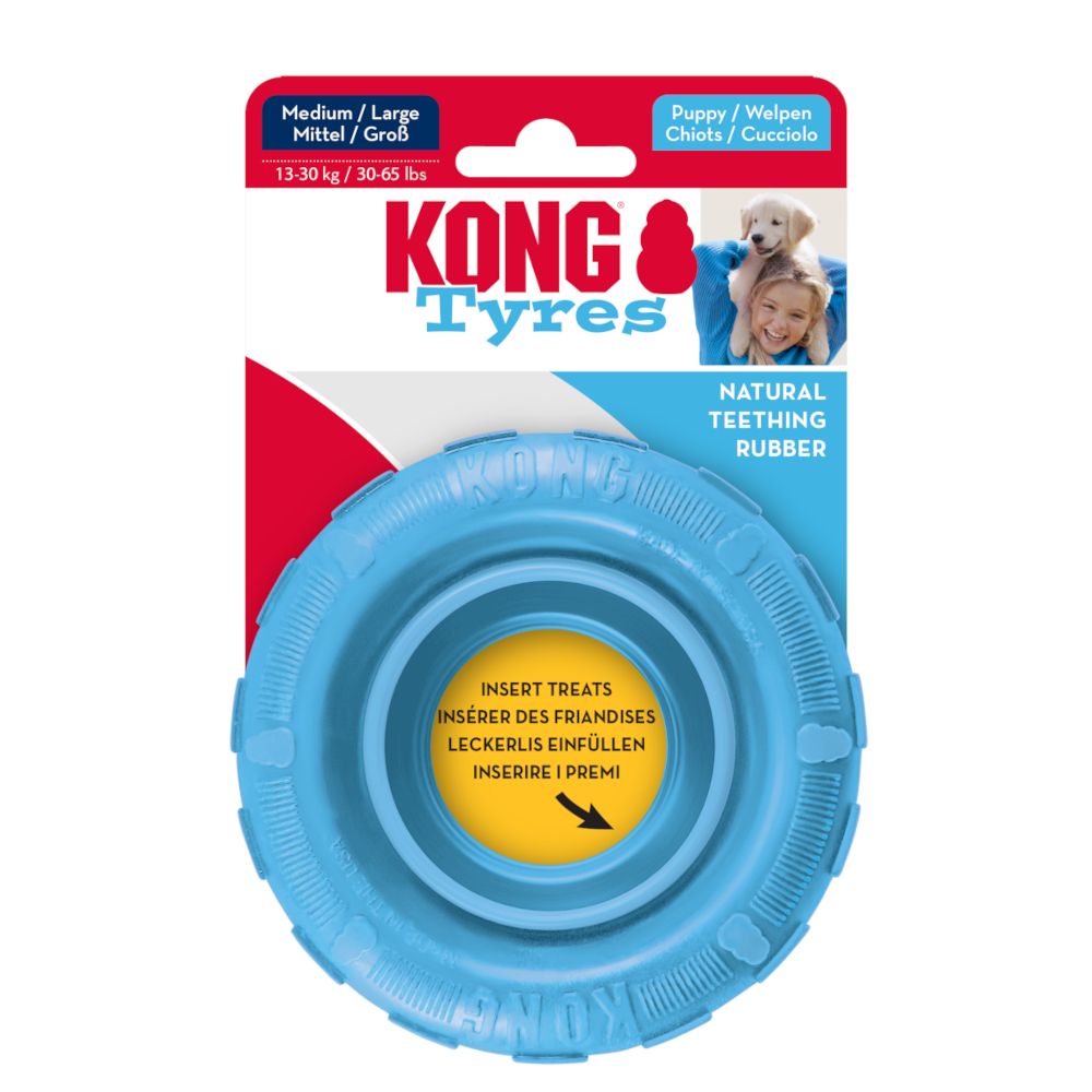 KONG Puppy Tyre Size M/L: 11.4 x 3.8cm (W x H)