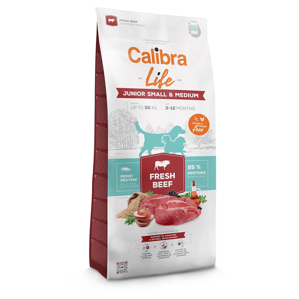 Calibra Life Junior Small & Medium Breed Fresh Beef 12kg