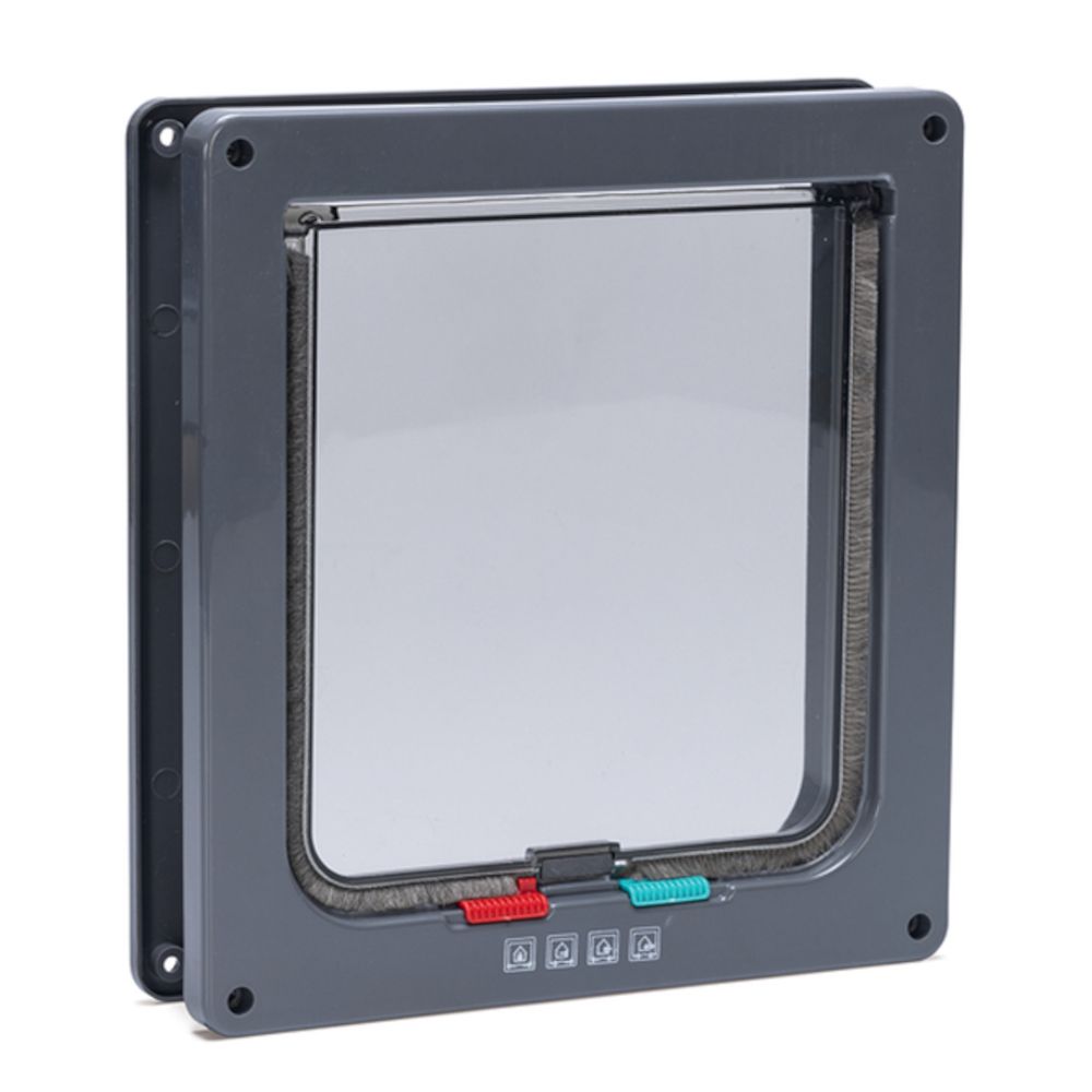 Karlie Cat Flap with 4-way Closure Incl. Tunnel Grey