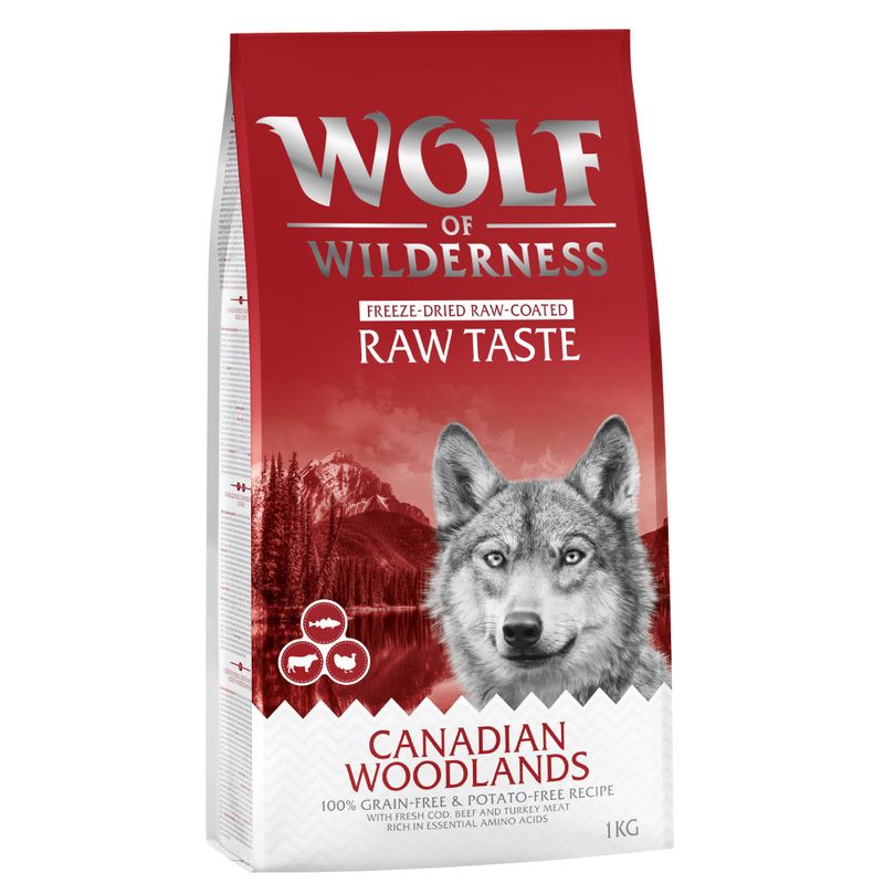 2 x 1kg Wolf of Wilderness Dry Dog Food - Try Now! Adult \