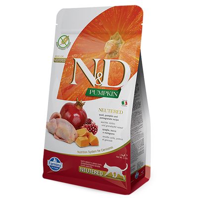 Farmina N&D Neutered Adult Pumpkin, Quail & Pomegranate 5 kg