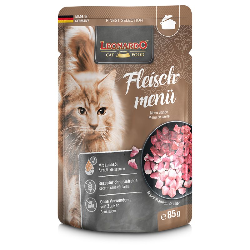 Leonardo Finest Selection Pouches 16 x 85g Trout & Catnip