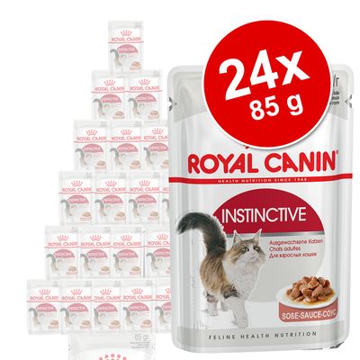 Royal Canin Wet Cat Food Saver Pack 24 x 85g Instinctive in Gravy
