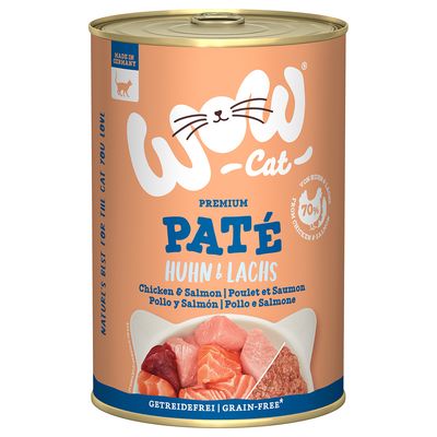 WOW Cat Adult Paté 6 x 400g Chicken & Salmon