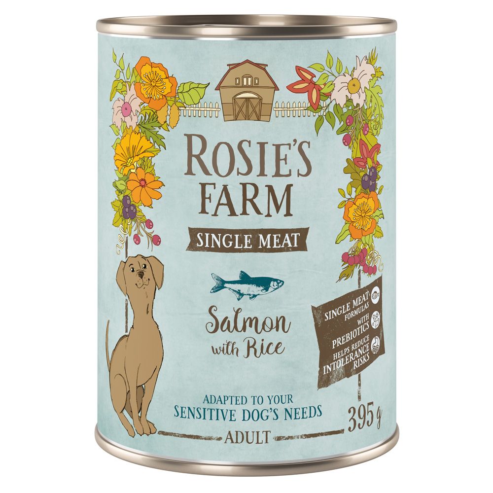 Rosie's Farm Single Meat Adult 6 x 395g Turkey & Rice