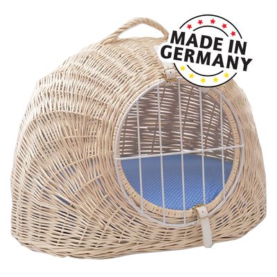 Aumüller Wicker Basket with Cushion 50 x 39 x 44 cm (L x W x H)