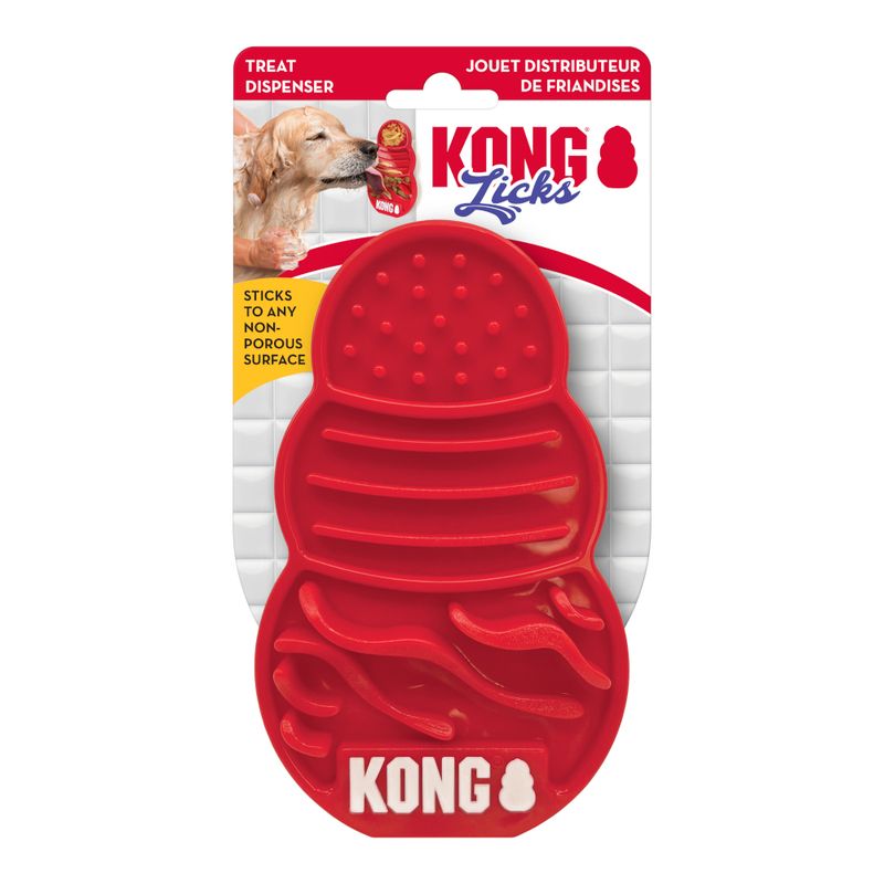 KONG Licks Treat Dispenser Size S: approx. 12 x 7.6 x 3.2cm (L x W x H)