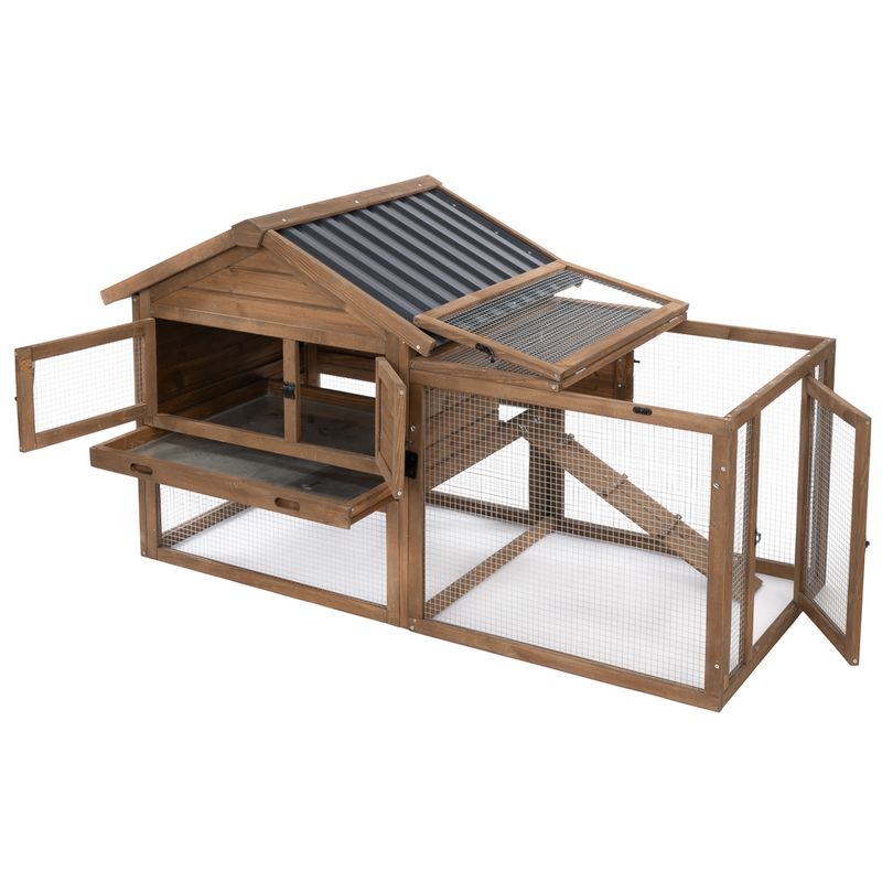 TIAKI Rabbit Hutch Attached Enclosure: 116 x 78 x 89.8 cm (L x W x H)