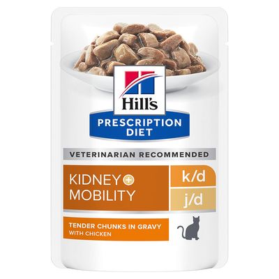 Hill’s Prescription Diet Feline k/d+Mobility Kidney+Joint Care 12 x 85g Pouches