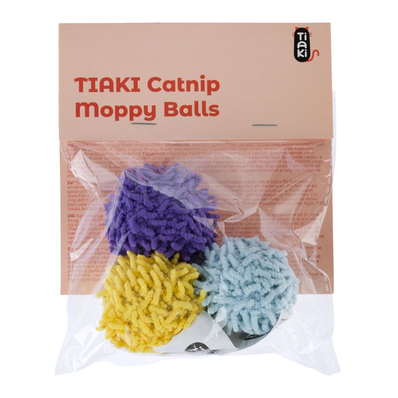 TIAKI Pompom Ball Set with Catnip – 3 Balls