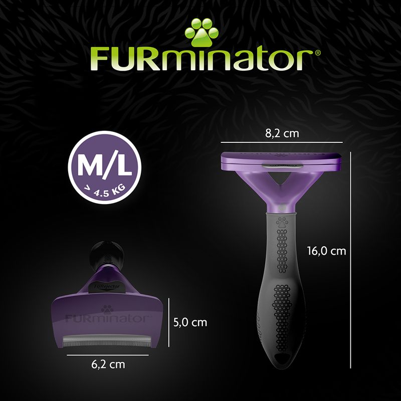 FURminator DeShedding Tool - For Large Cats Long Hair