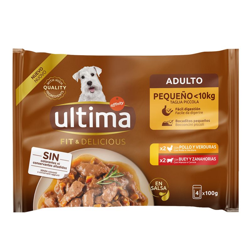 22x150g/44x100g Ultima Fit & Delicious Wet Dog Food 16 + 6/32 + 12 Free! * Paté Mini Dog Salmon (22 x 150g)