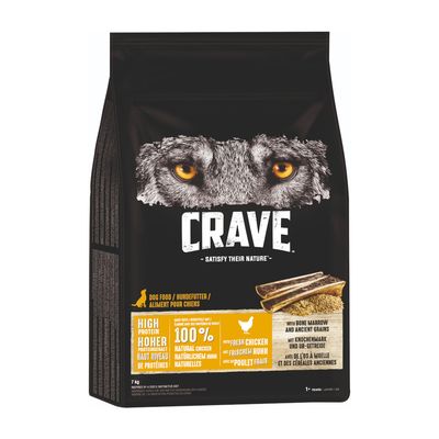Crave Adult Chicken with Bone Marrow & Ancient Grains Dry Dog Food 7kg