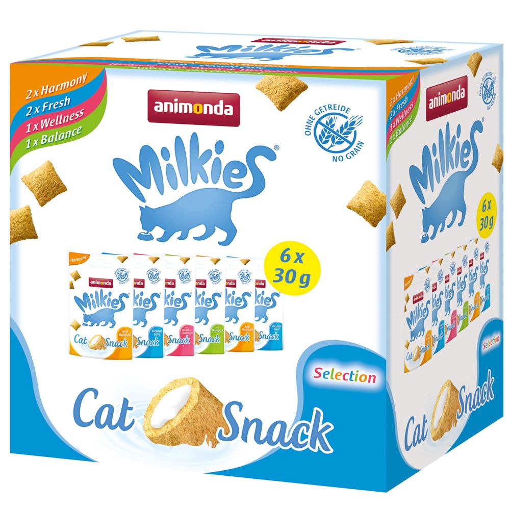 animonda Milkies Crunch Bag Mixed Pack 6 x 30g (4 Varieties)