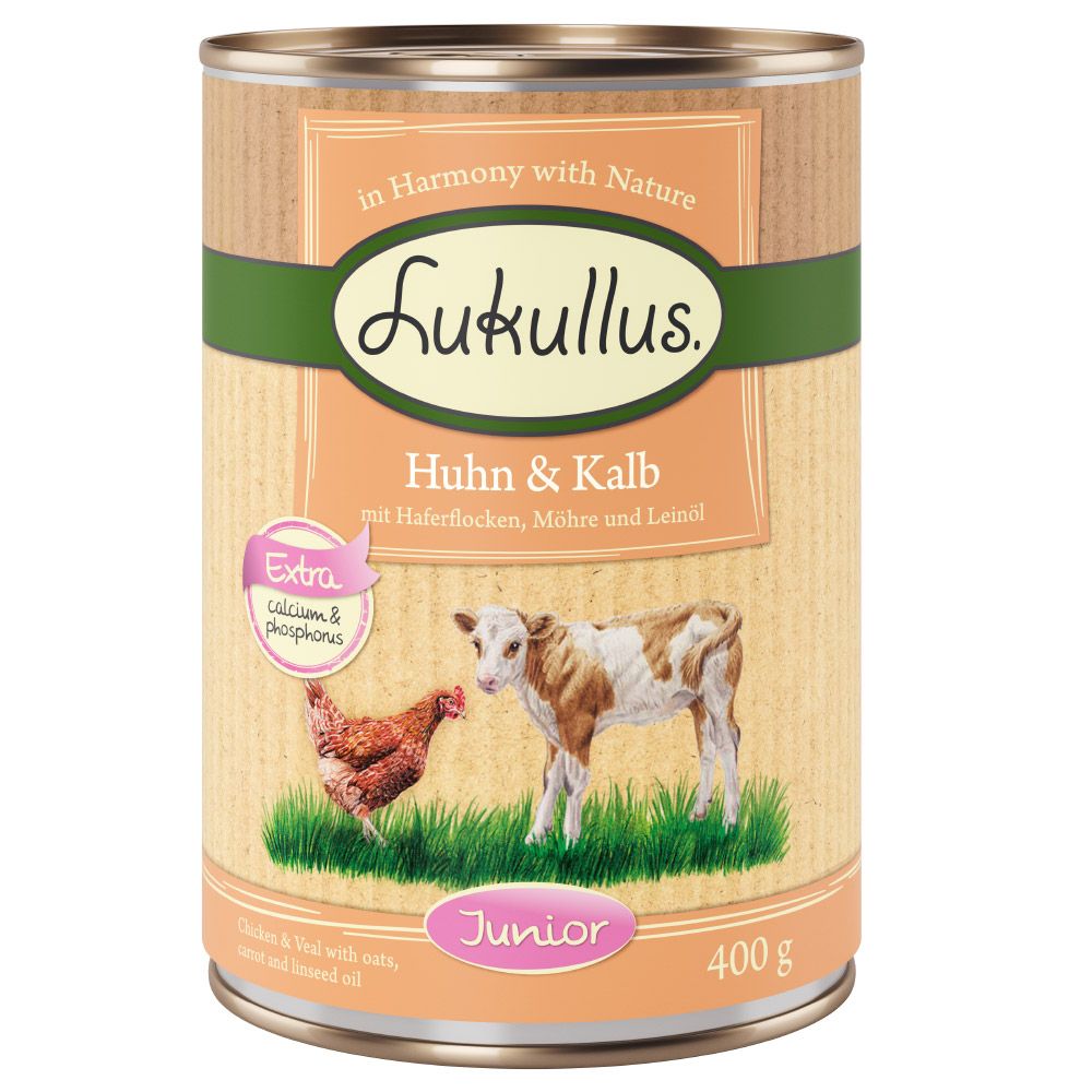 Lukullus Junior Chicken & Veal 6 x 400g