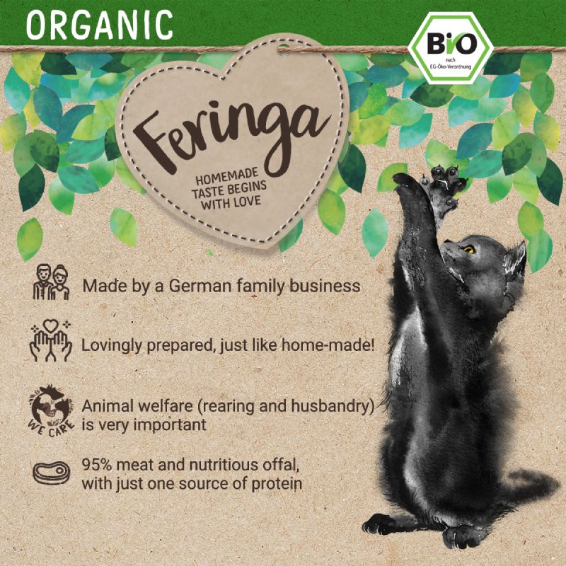 Feringa Organic Kitten Saver Pack 24 x 200g Mixed Pack (2 Varieties)