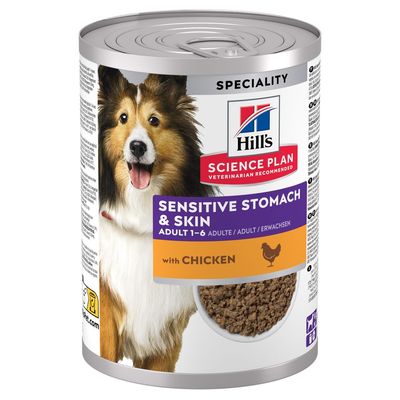Hill's Science Plan Adult Sensitive Stomach & Skin Chicken (12 x 370g)