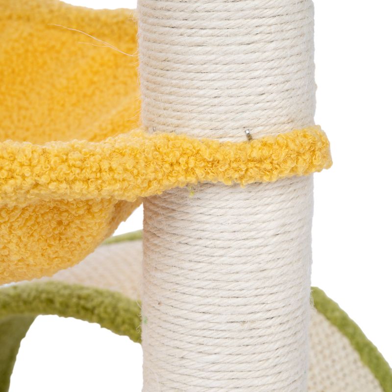 TIAKI Palm Scratching Tree with Hammock Yellow