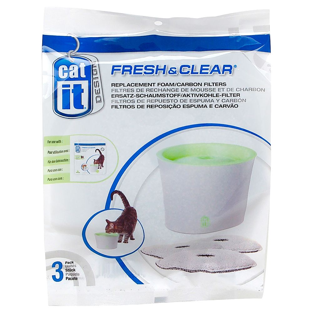 Catit & Dogit Drinking Fountain - Replacement Filters Replacement Filters (Pack of 3)