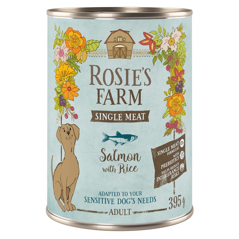 Rosie's Farm Single Meat Adult 6 x 395g Turkey & Rice