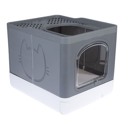 TIAKI Jax Hop-In Cat Litter Tray Dark Grey