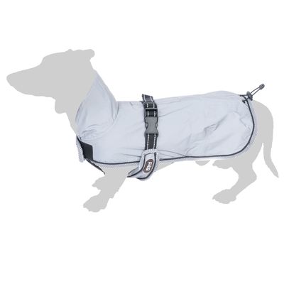 TIAKI Reflective Dog Coat - Silver approx. 30cm (Back Length)