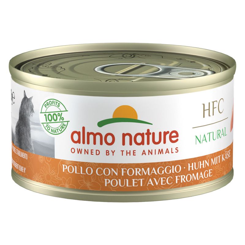 6 x 70g Almo Nature HFC Natural Wet Cat Food - 5 + 1 Free! * Chicken Mixed Pack (3 Varieties) (6 x 70g)